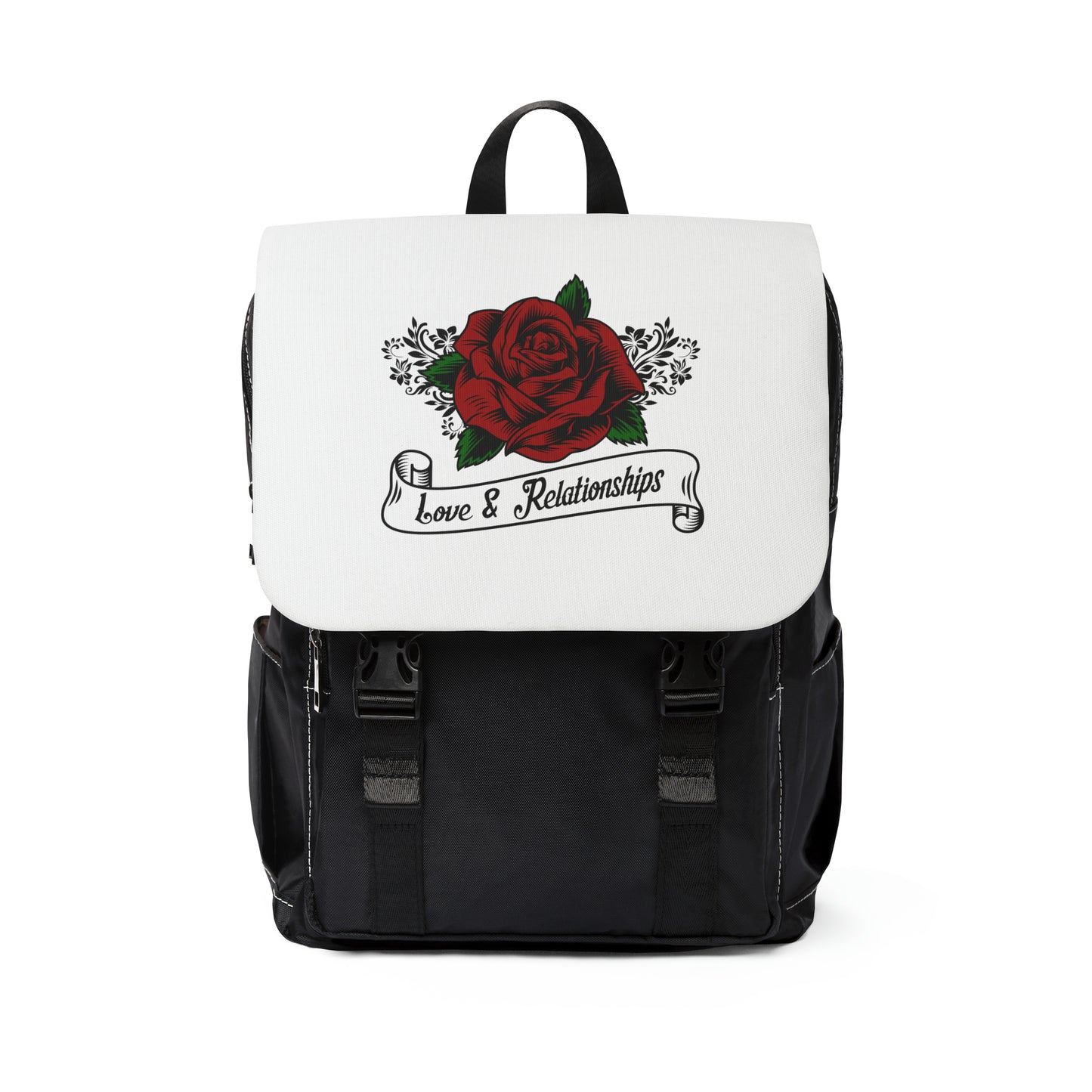 Premium Love & Relationships White Casual Shoulder Backpack