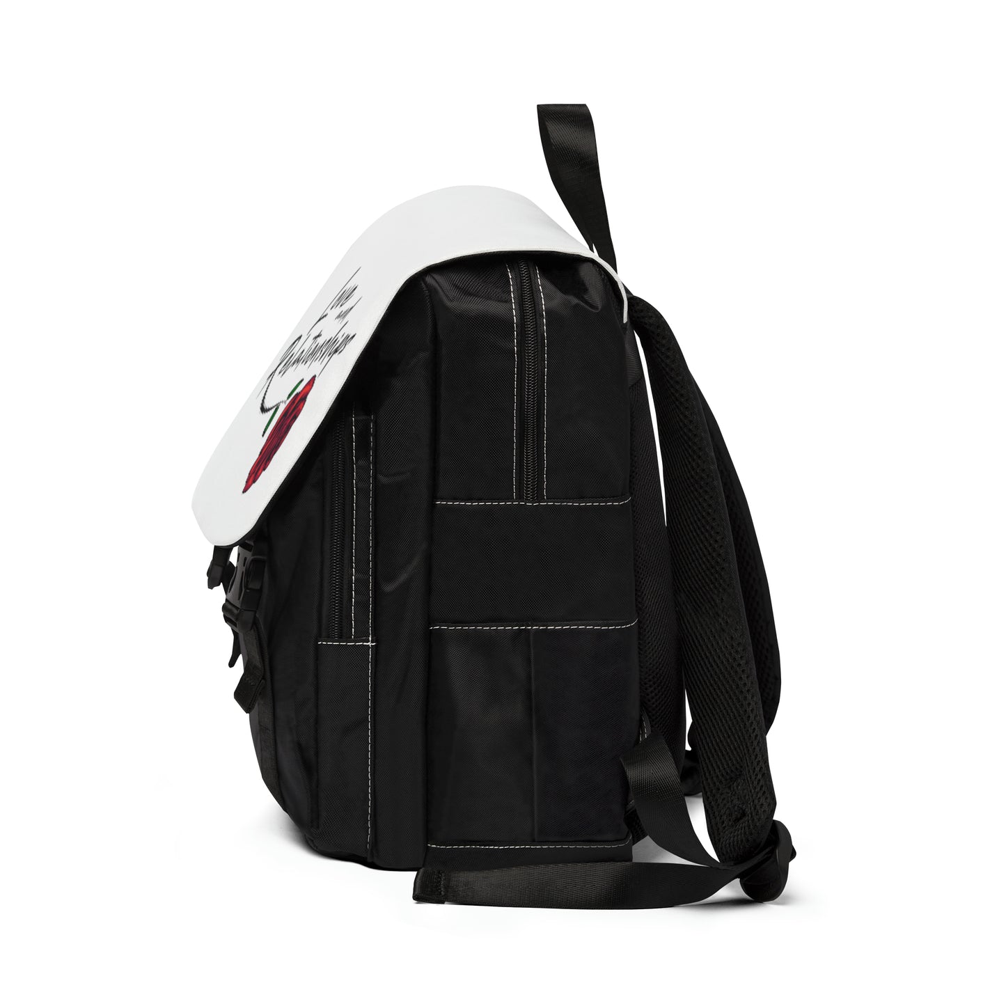 Love & Relationships White Casual Shoulder Backpack