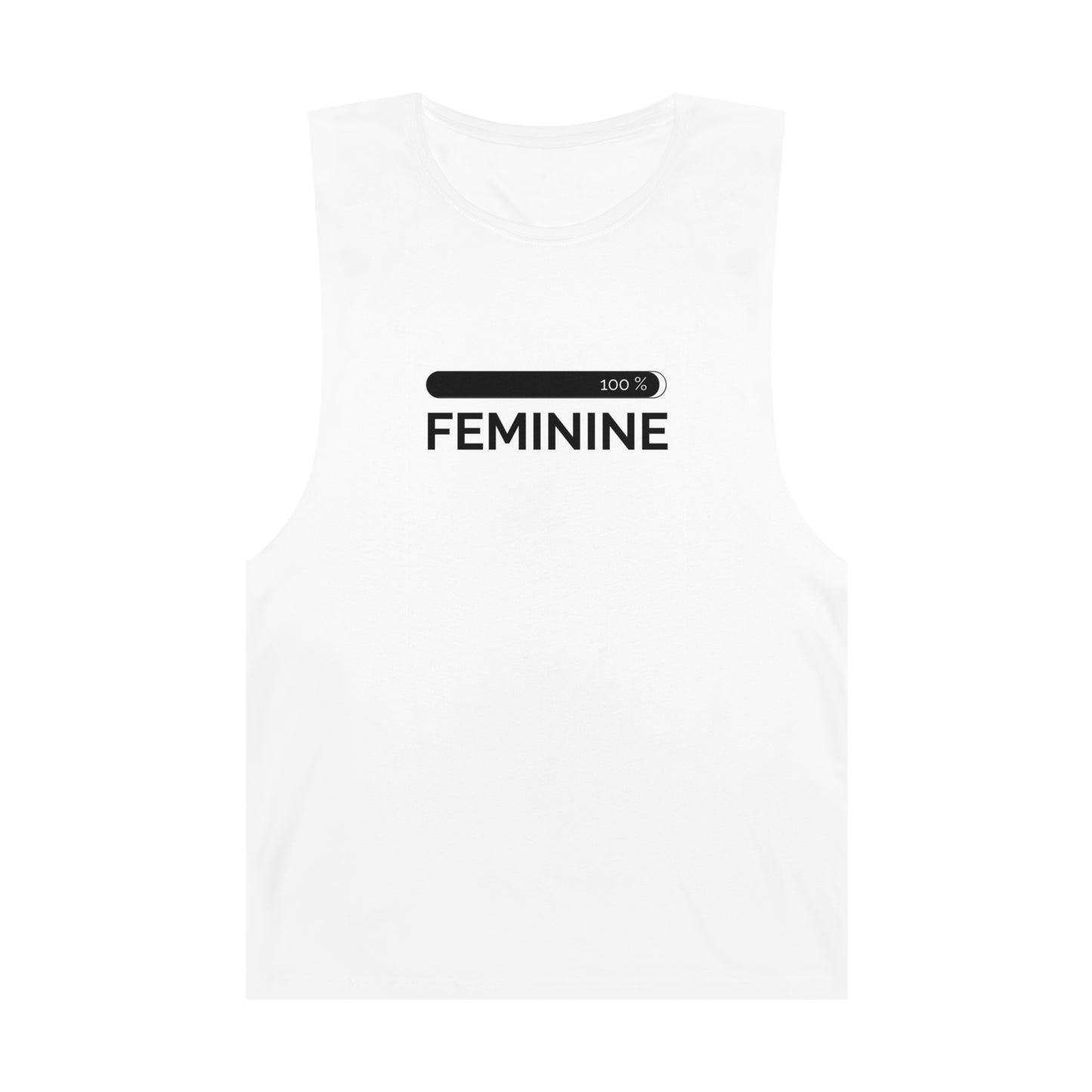 Woman's Feminine White Tank Top