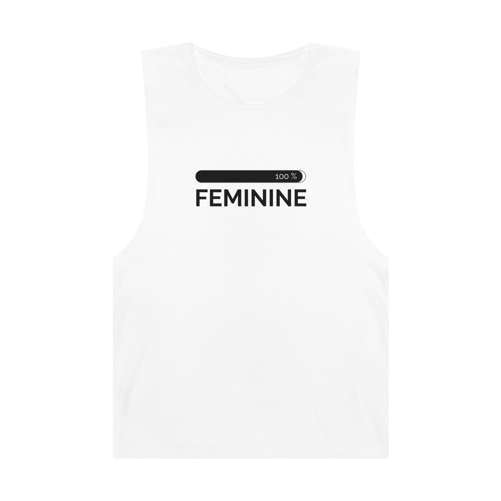 Woman's Feminine White Tank Top