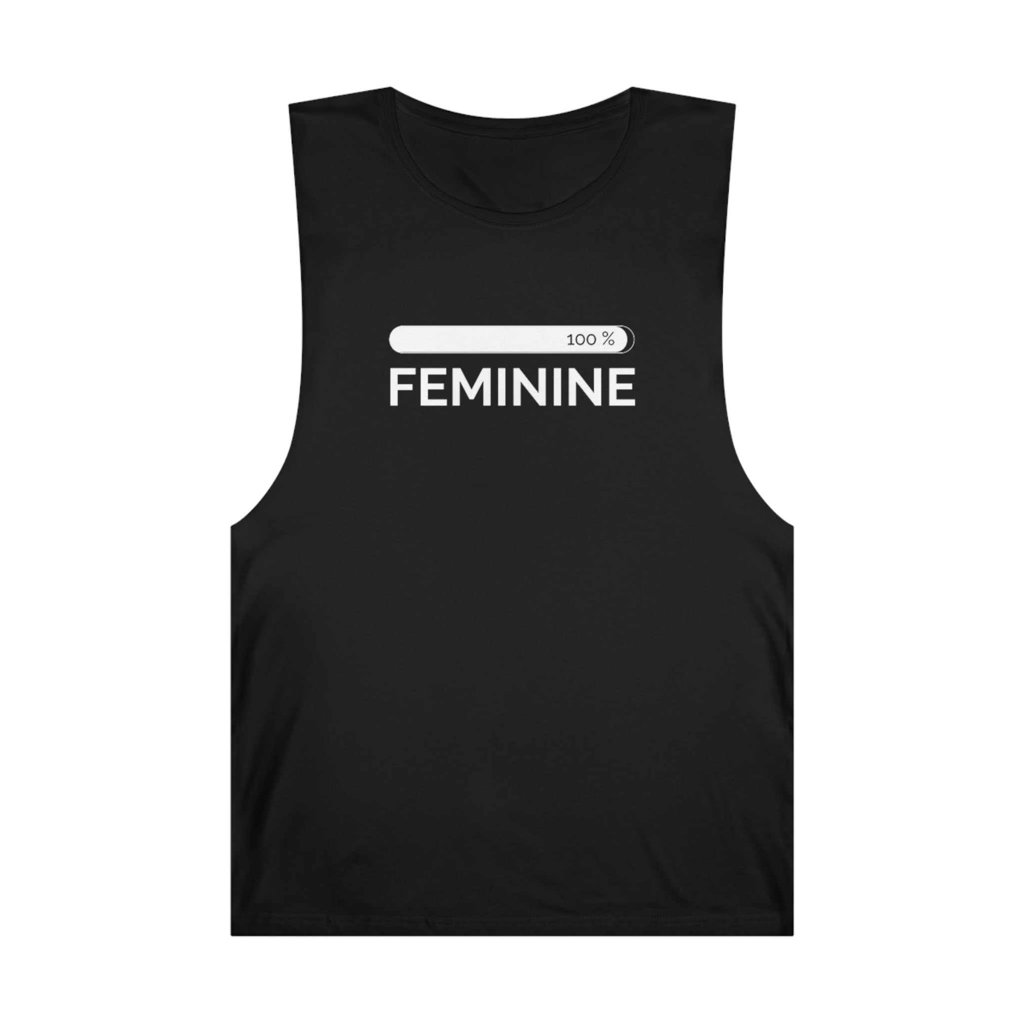 Woman's Feminine Black Tank Top