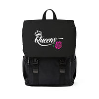 Woman's Queen Black Casual Shoulder Backpack