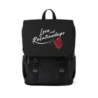 Love & Relationships Black Casual Shoulder Backpack