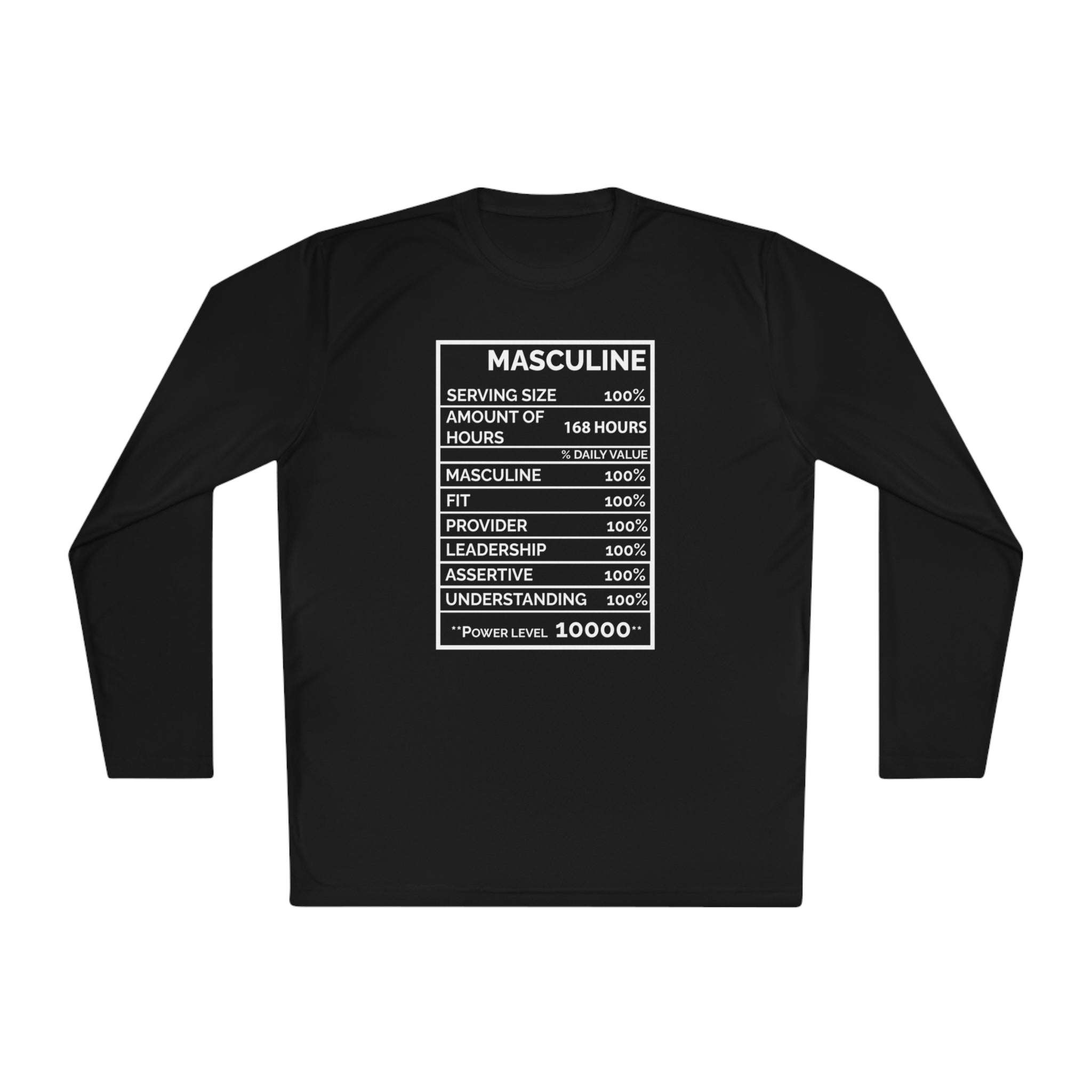 Premium Men's Masculine Black Long Sleeve T-Shirt