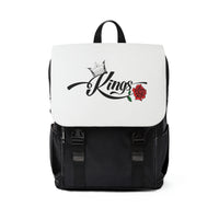 Men's King White Casual Shoulder Backpack