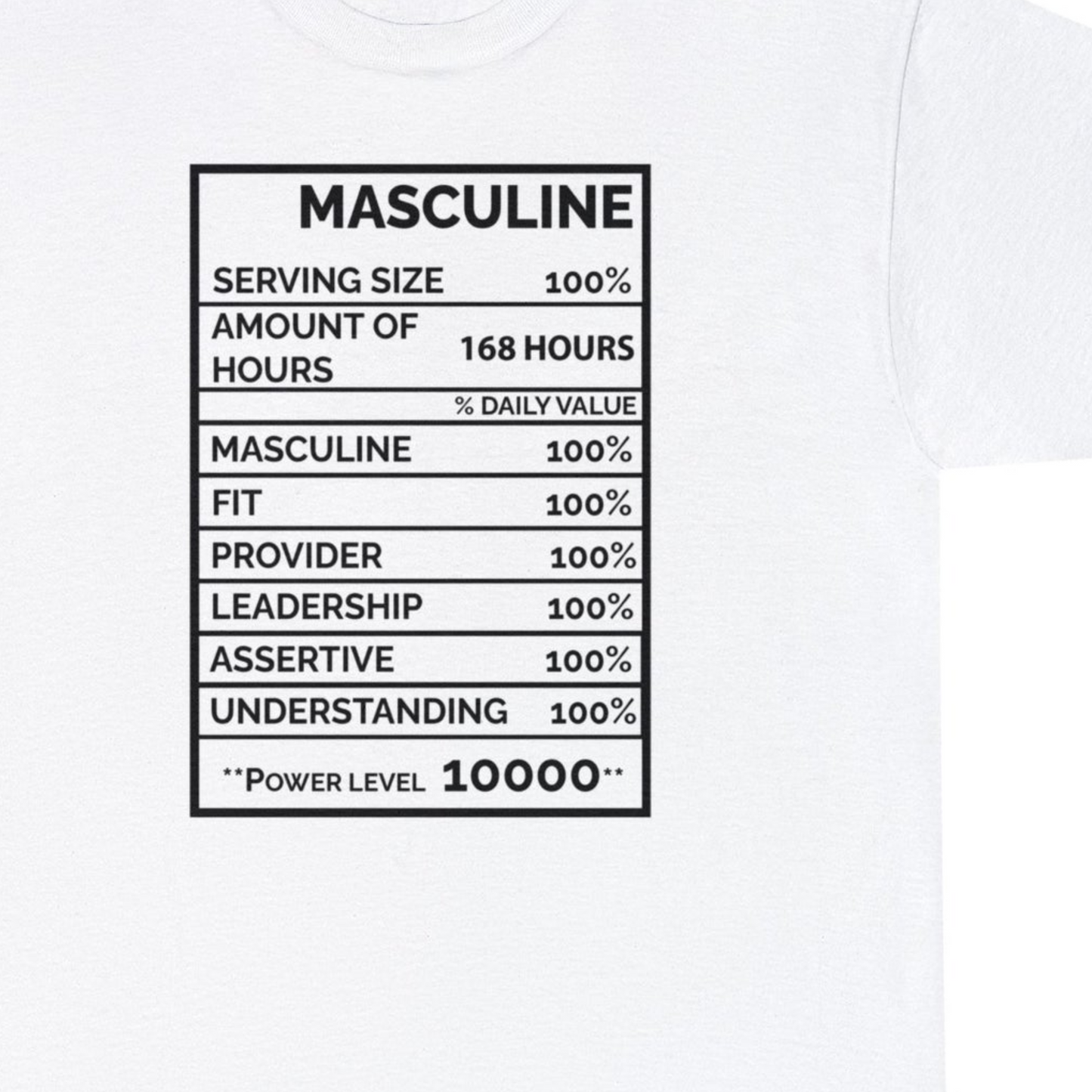 Premium Men's Masculine White T-Shirt