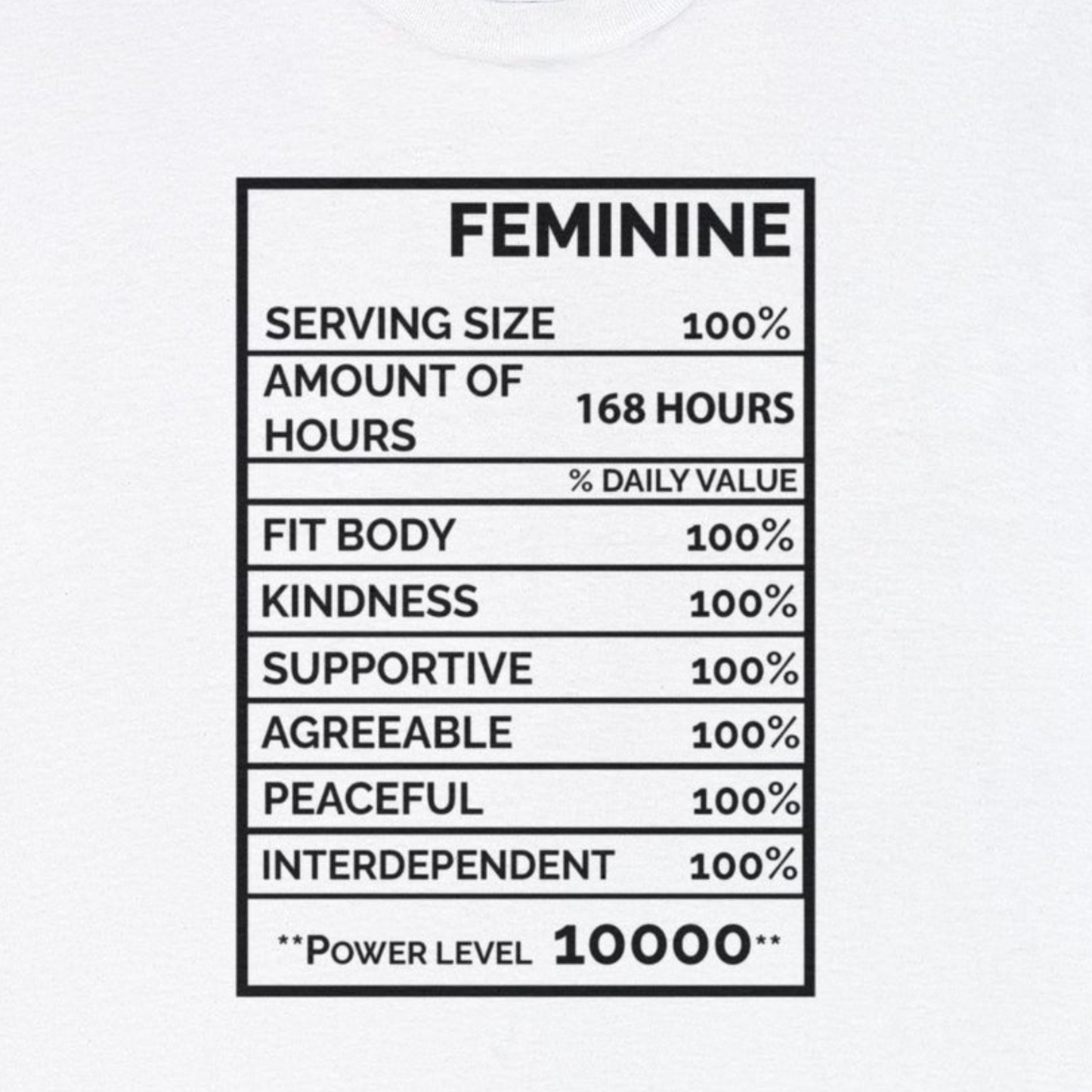 Women's Feminine White T-Shirt