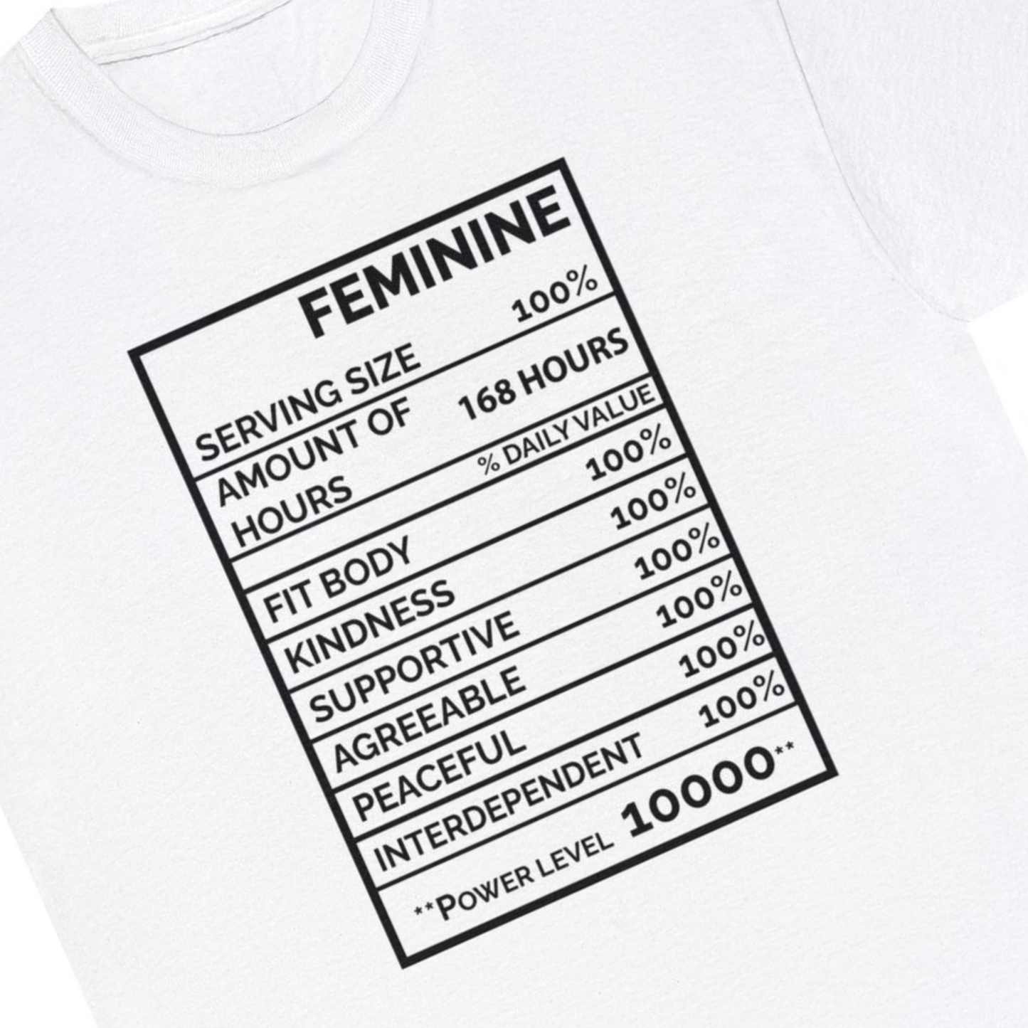 Women's Feminine White T-Shirt