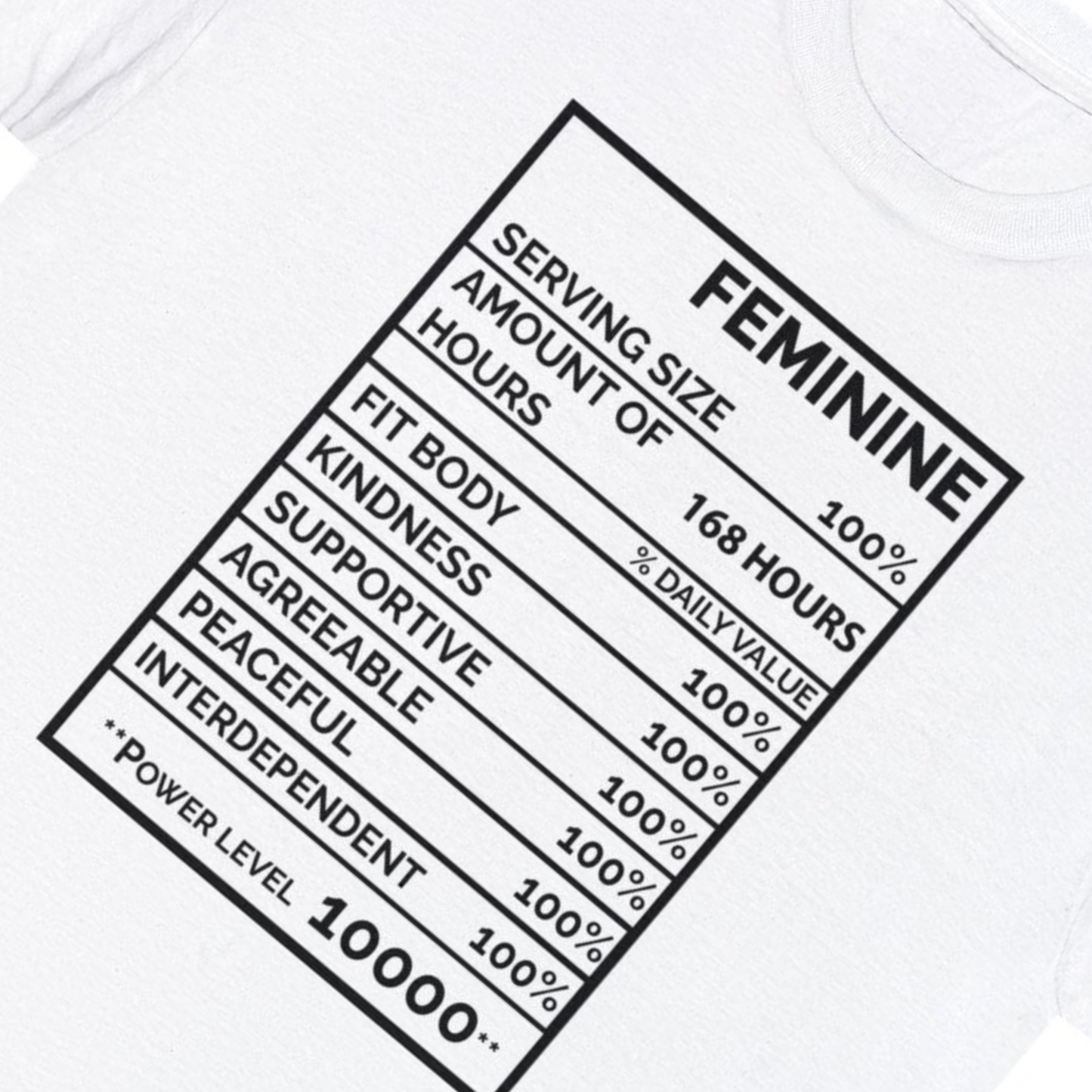 Women's Feminine White T-Shirt