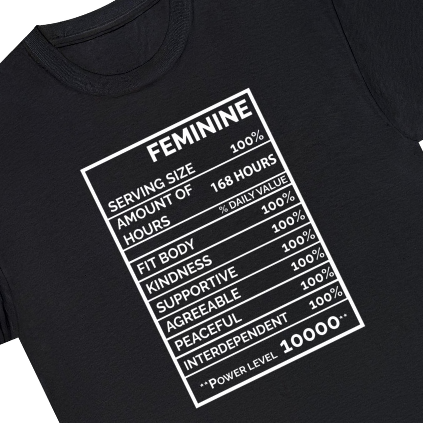 Women's Feminine Black T-Shirt