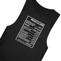 Premium Men's Masculine Black Tank Top