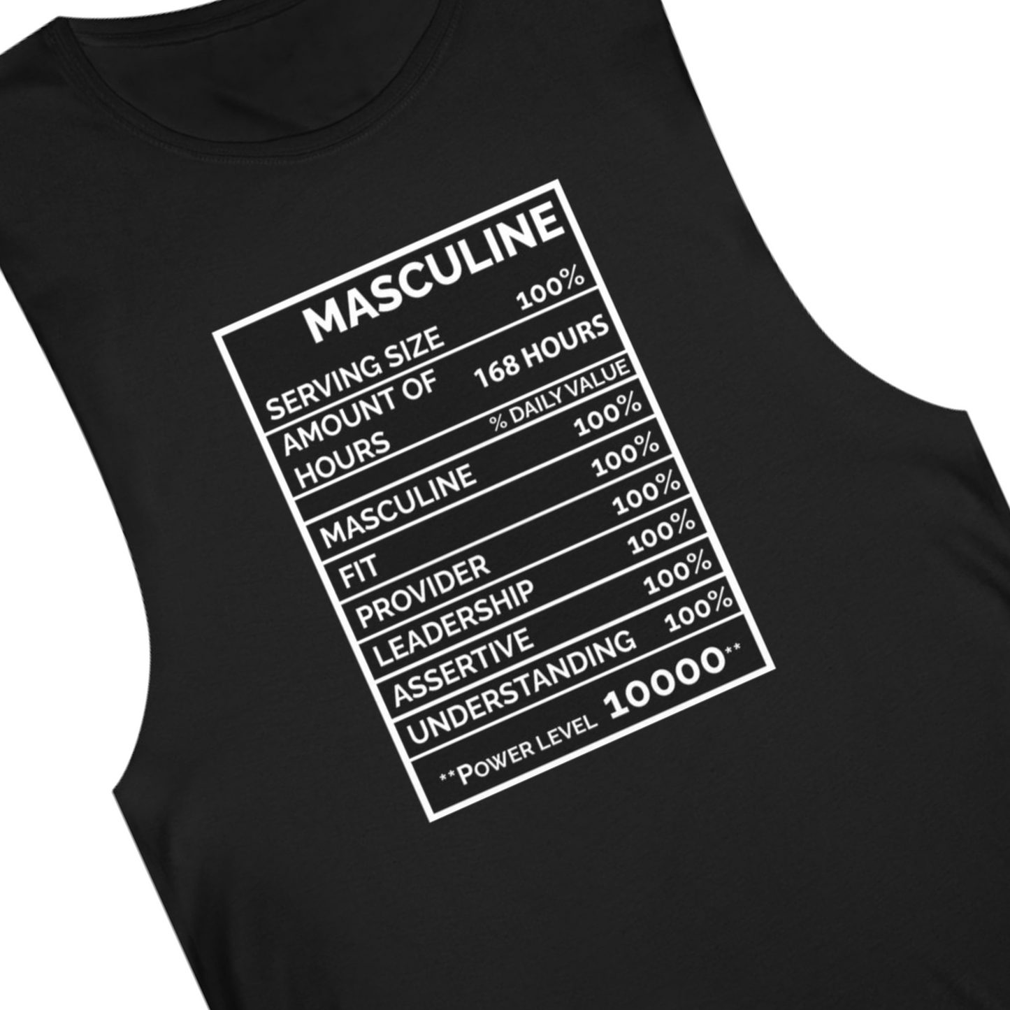 Premium Men's Masculine Black Tank Top