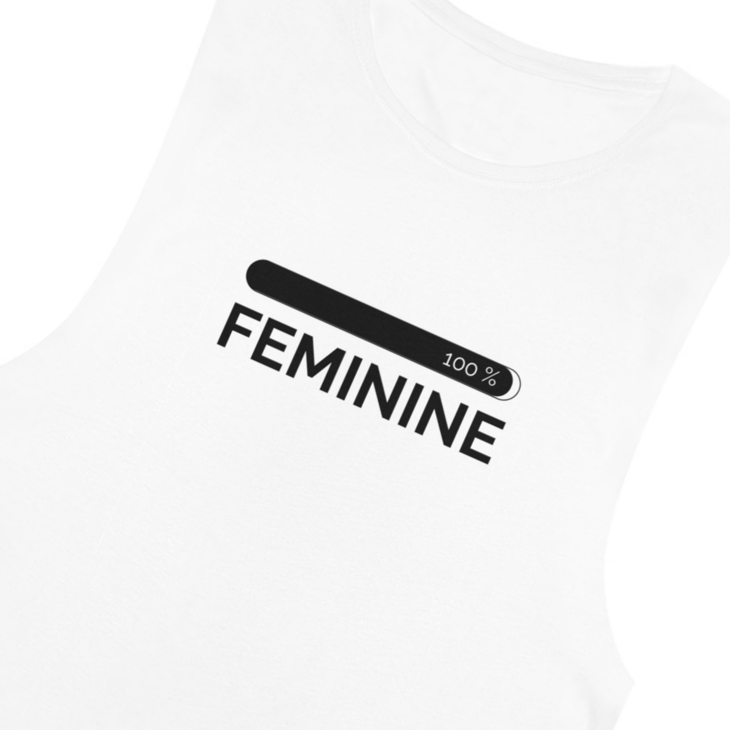 Woman's Feminine White Tank Top