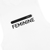 Woman's Feminine White Tank Top