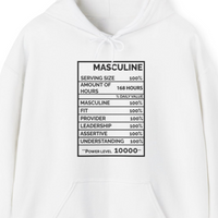 Premium Men's Masculine White Hoodie