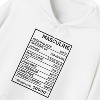 Premium Men's Masculine White Hoodie