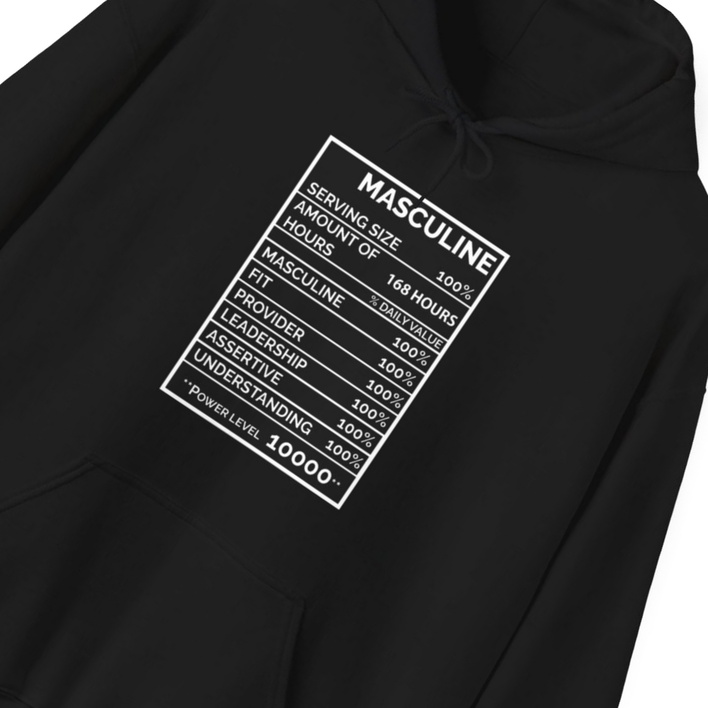 Premium Men's Masculine Black Hoodie