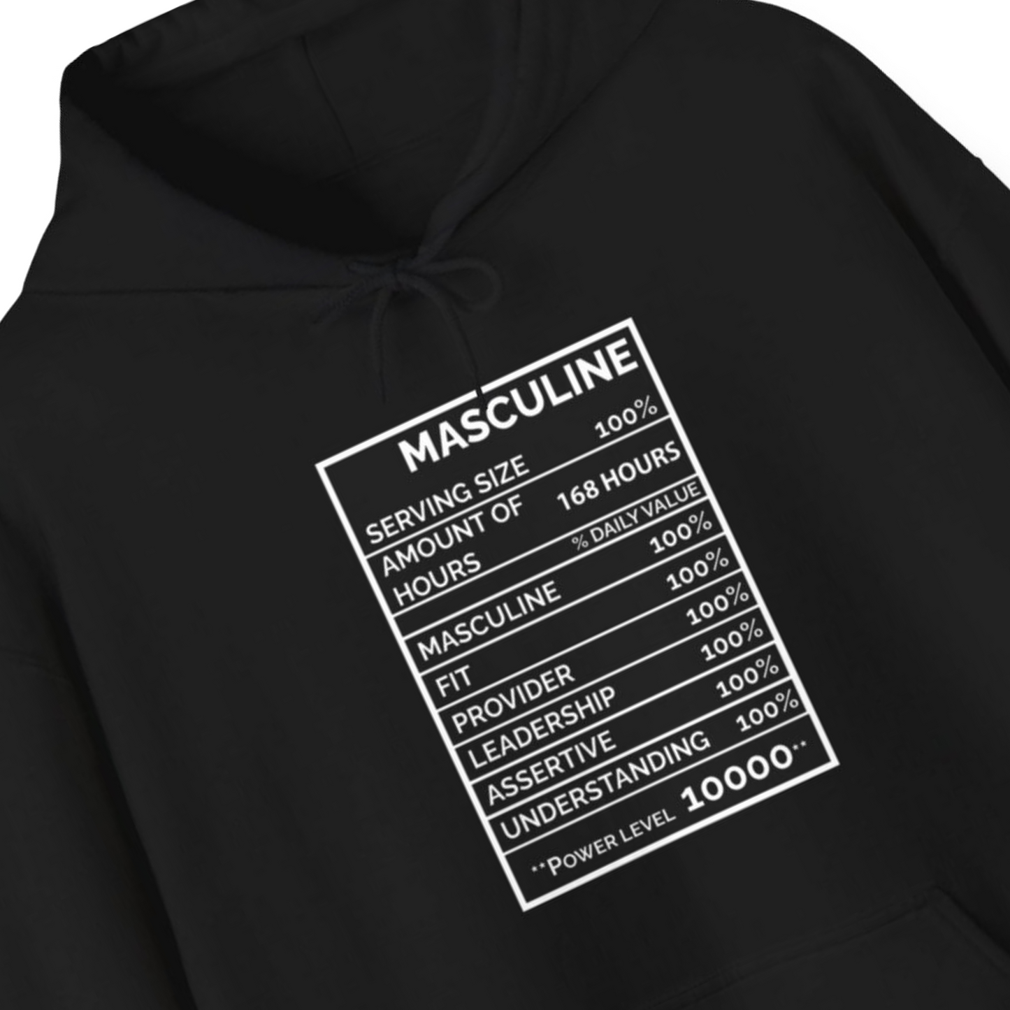 Premium Men's Masculine Black Hoodie