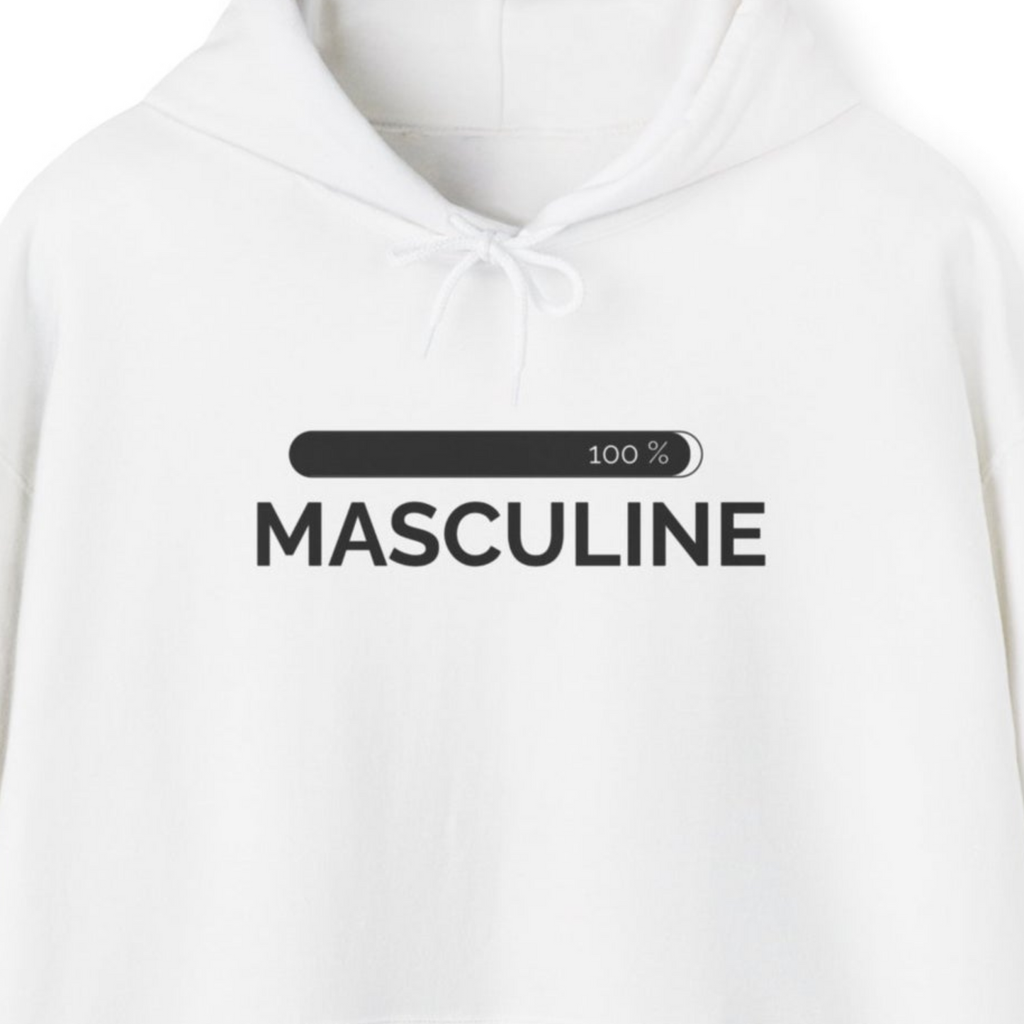 Men's Masculine White Hoodie