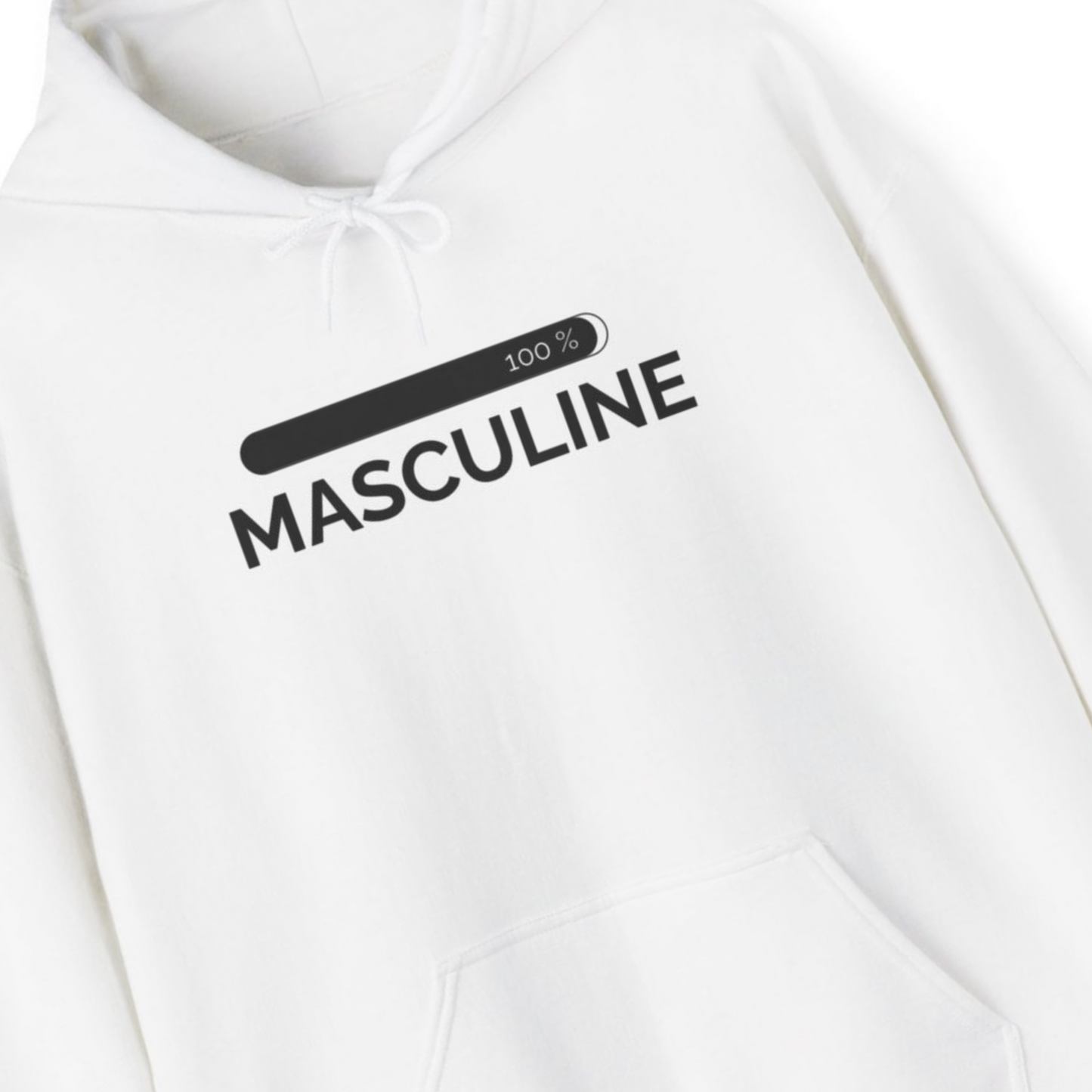 Men's Masculine White Hoodie