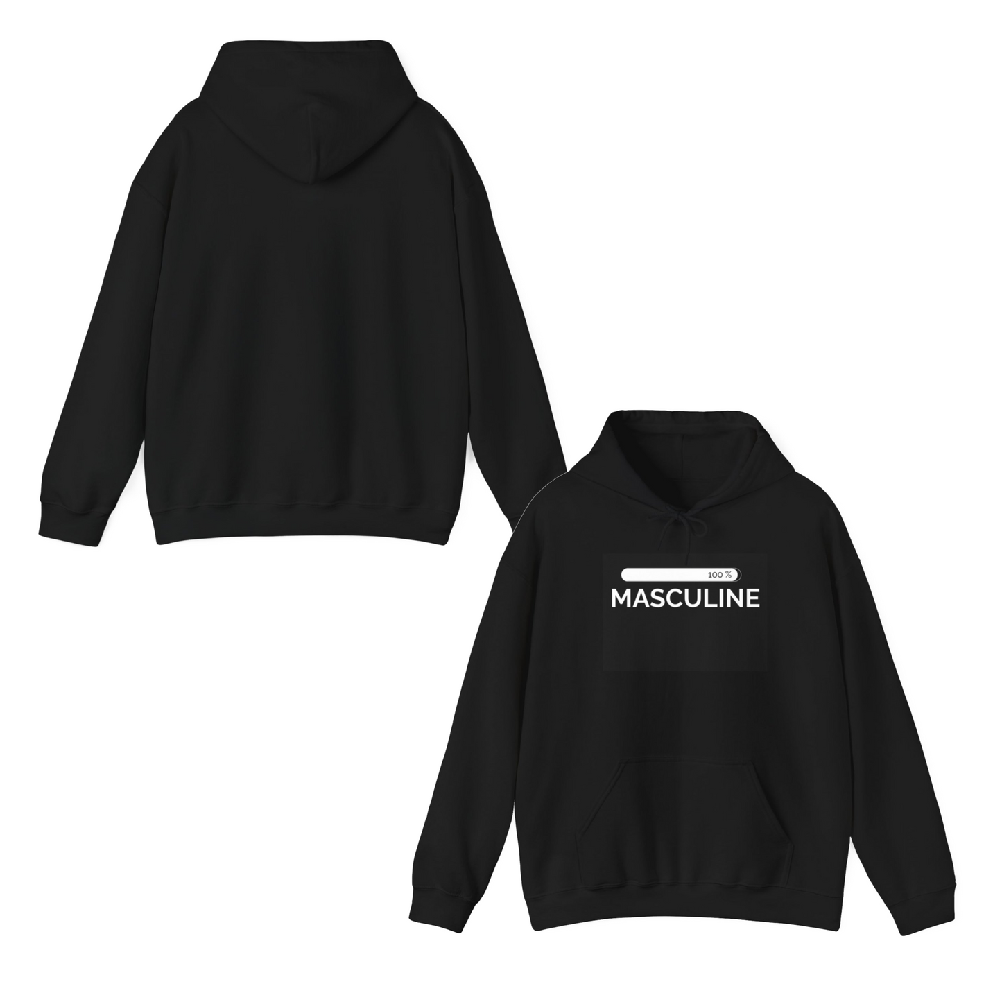 Men's Masculine Black Hoodie