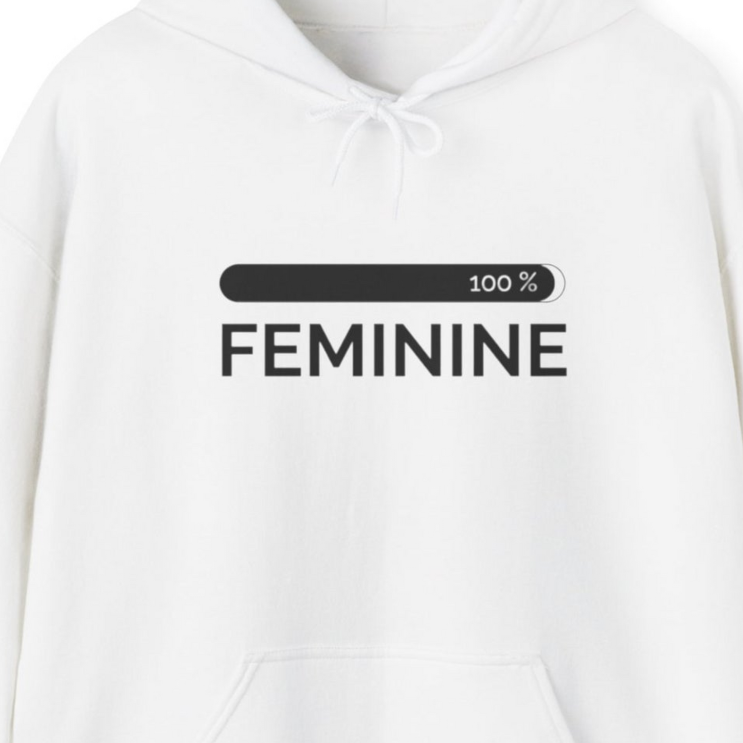 Woman's Feminine White Hoodie