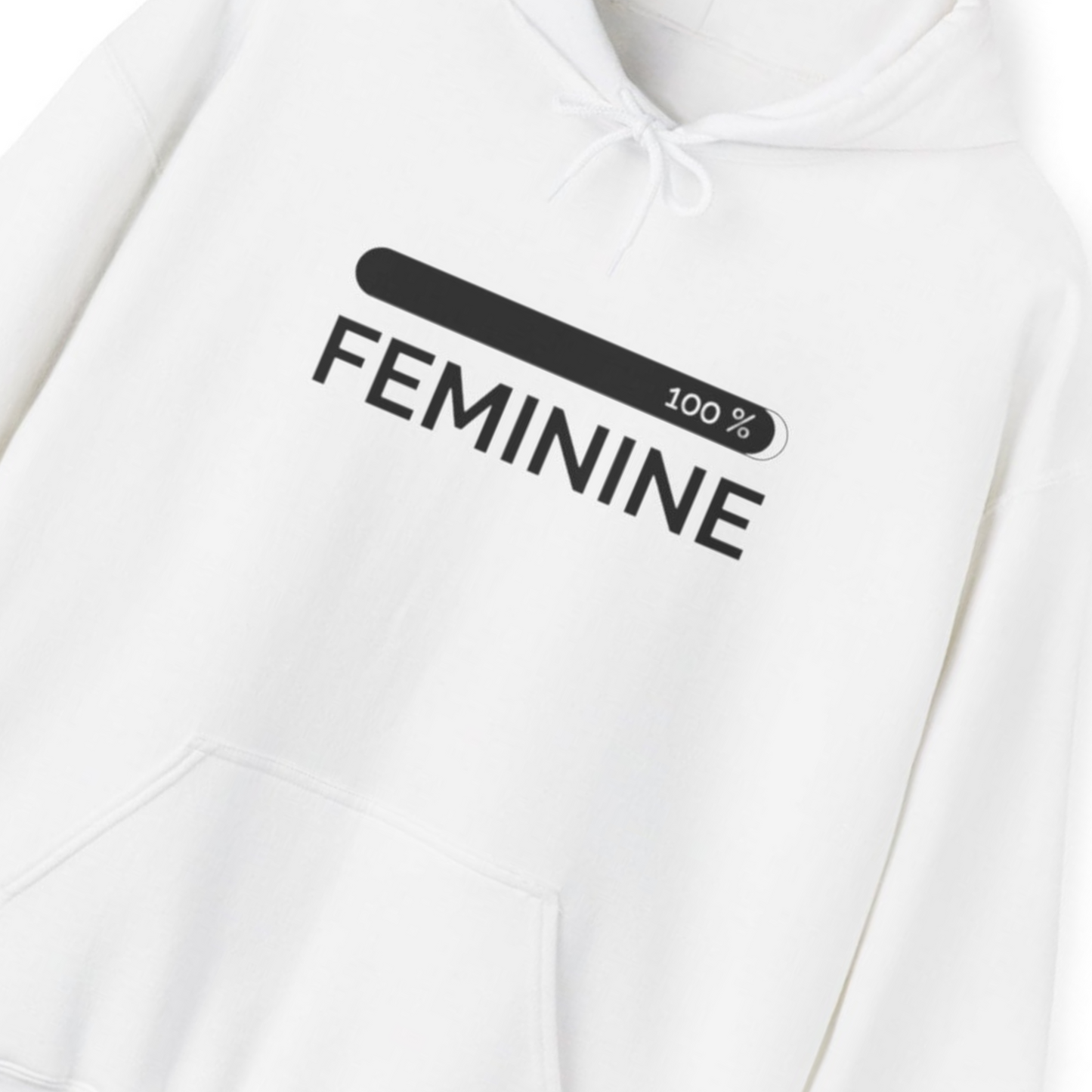 Woman's Feminine White Hoodie