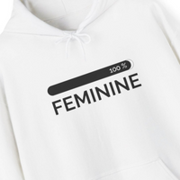 Woman's Feminine White Hoodie