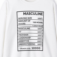 Premium Men's Masquline White Sweatshirt