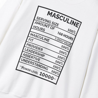 Premium Men's Masquline White Sweatshirt