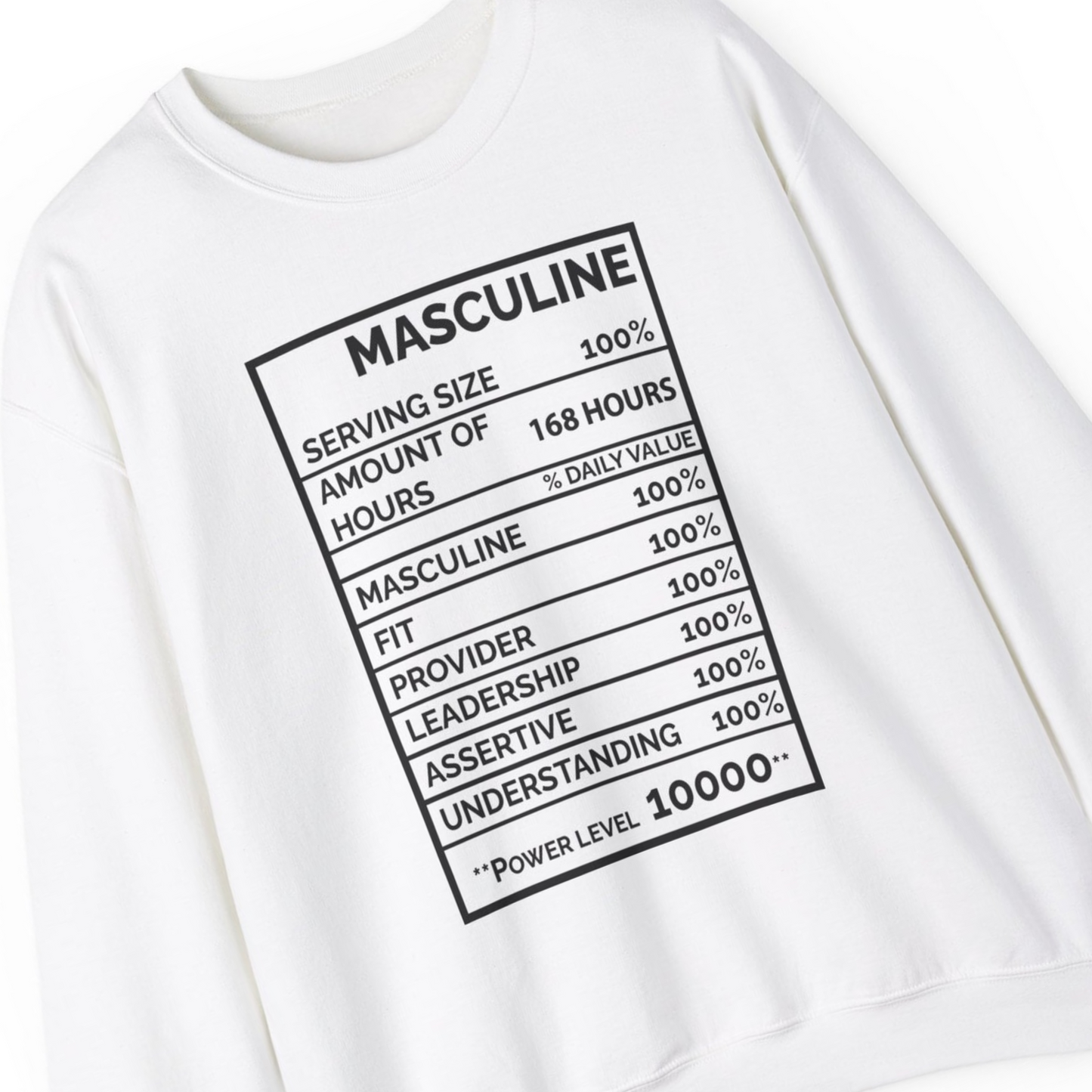 Premium Men's Masquline White Sweatshirt