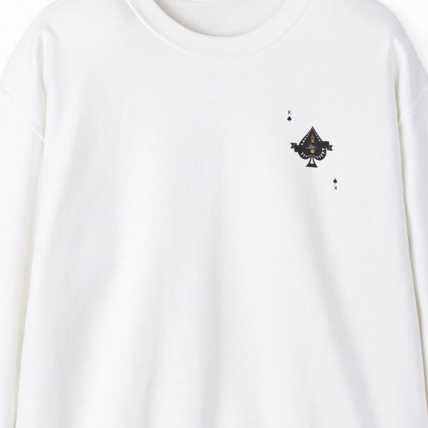 Men's Ace King White Sweatshirt