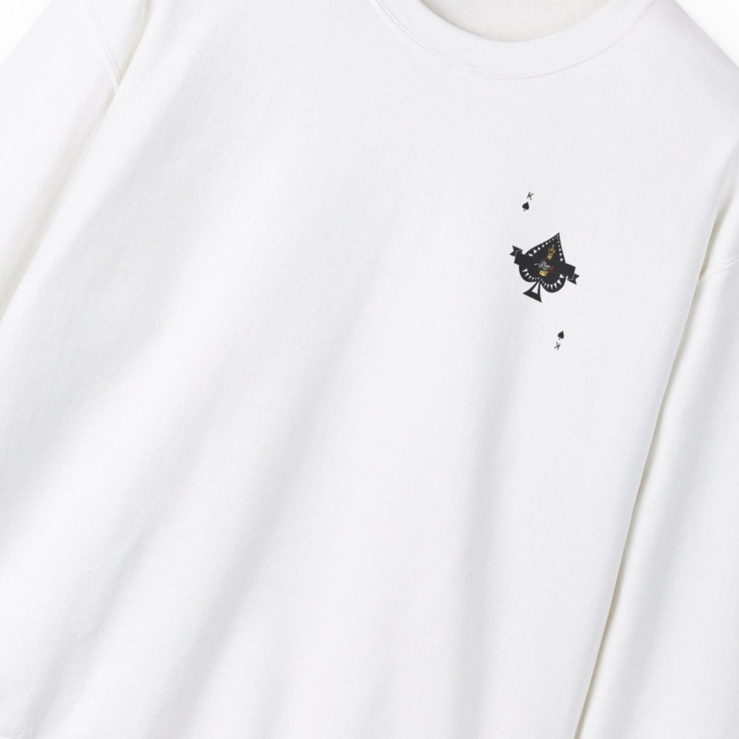 Men's Ace King White Sweatshirt