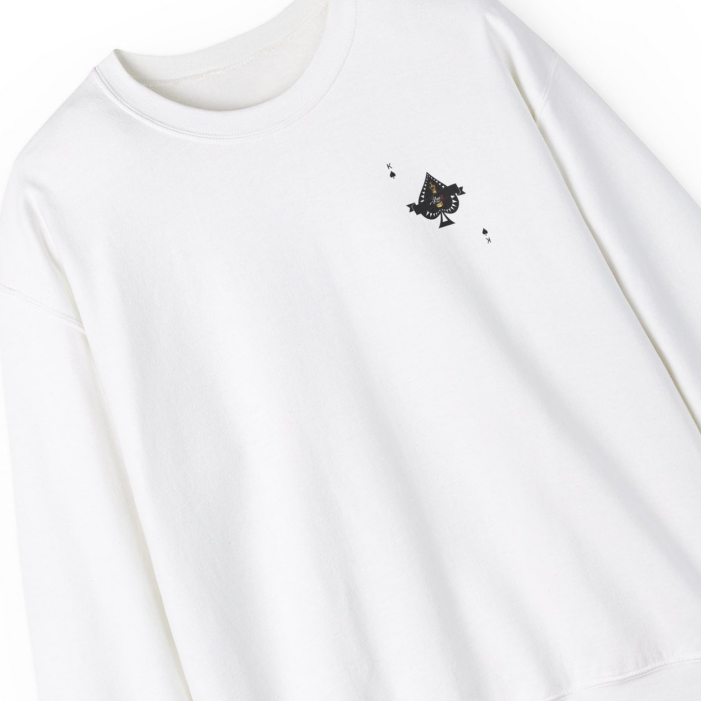 Men's Ace King White Sweatshirt