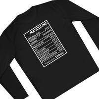 Premium Men's Masculine Black Long Sleeve T-Shirt