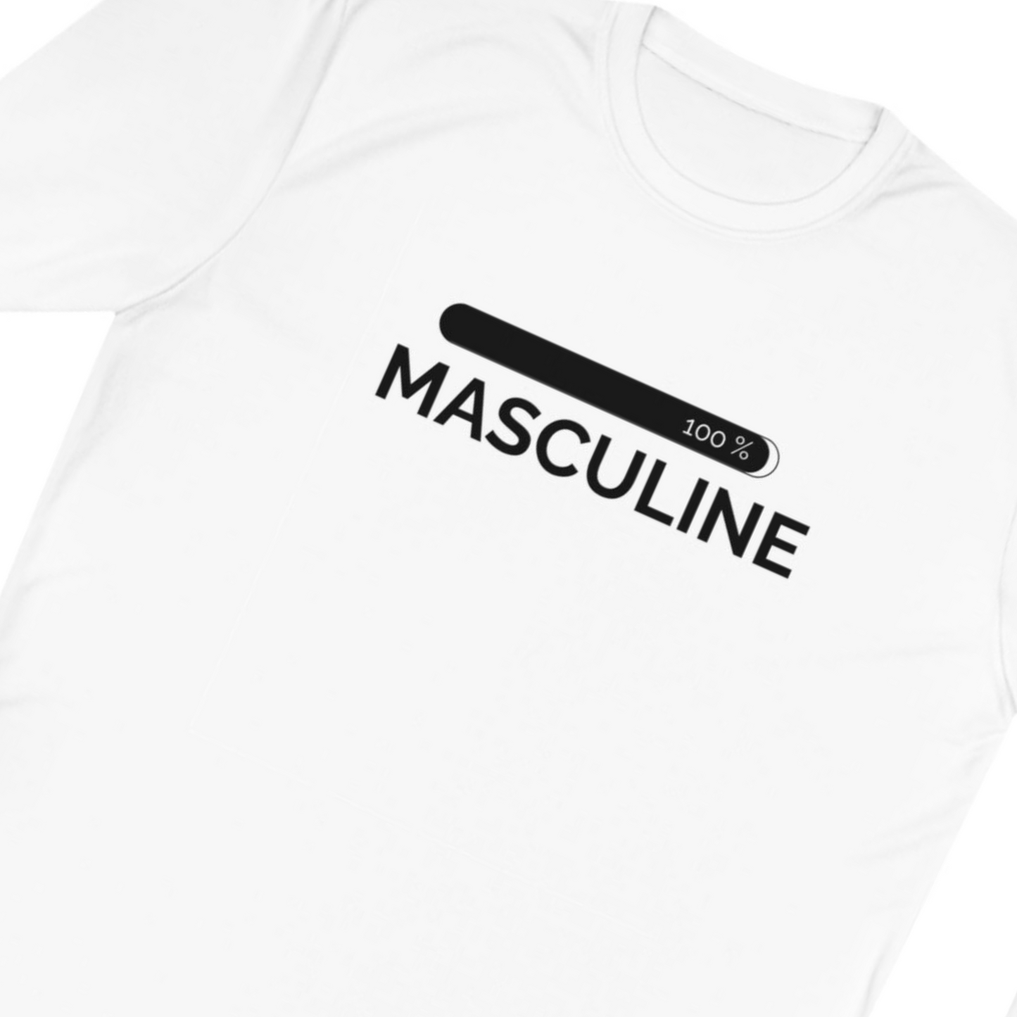 Men's Masculine White Long Sleeve Tee