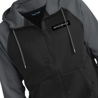 Men's Never Settle For Less Black Full-Zip Hooded Jacket