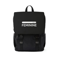 Woman's Feminine Black Casual Shoulder Backpack