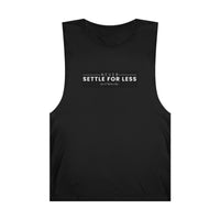 Men's Never Settle For Less Black Tank