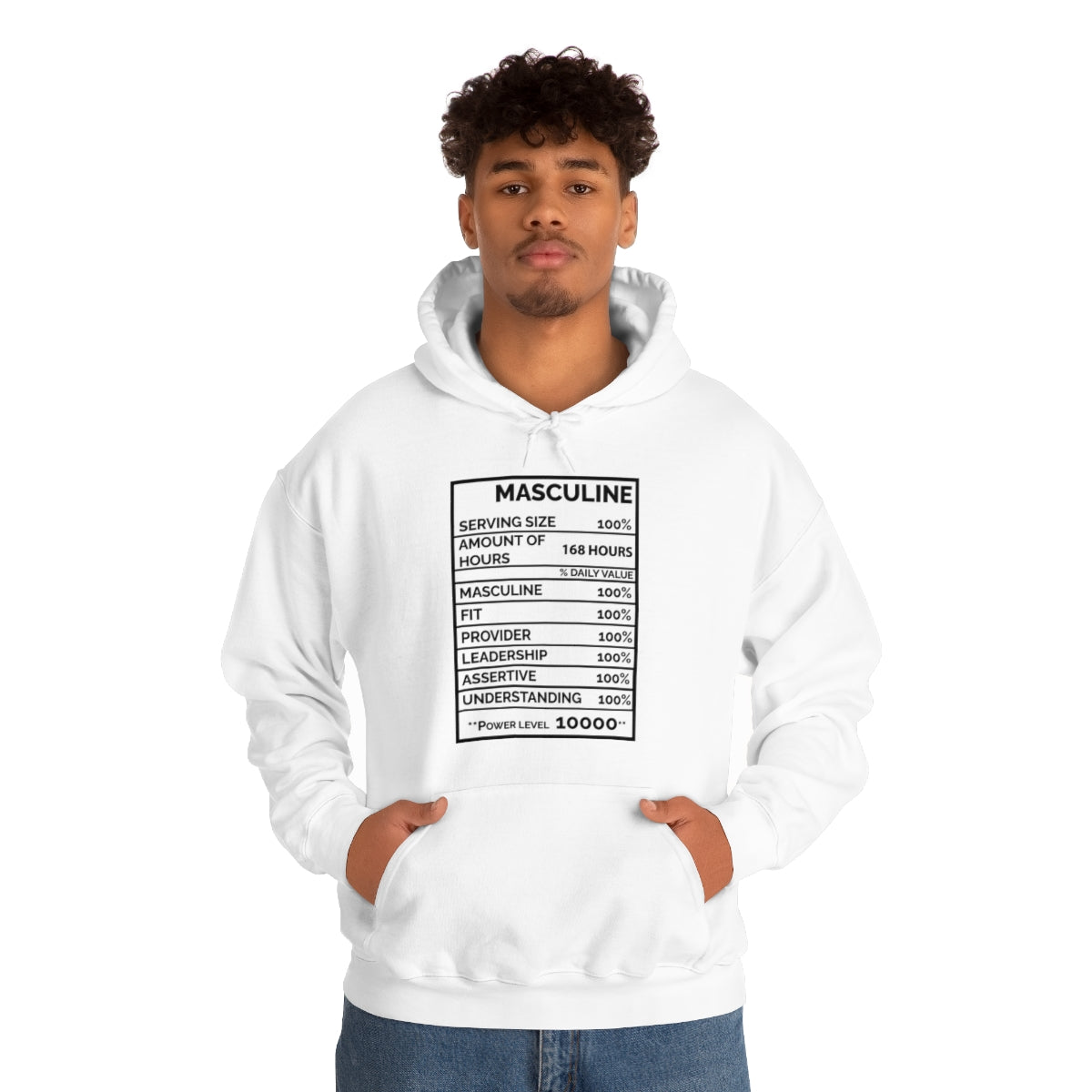 Premium Men's Masculine White Hoodie