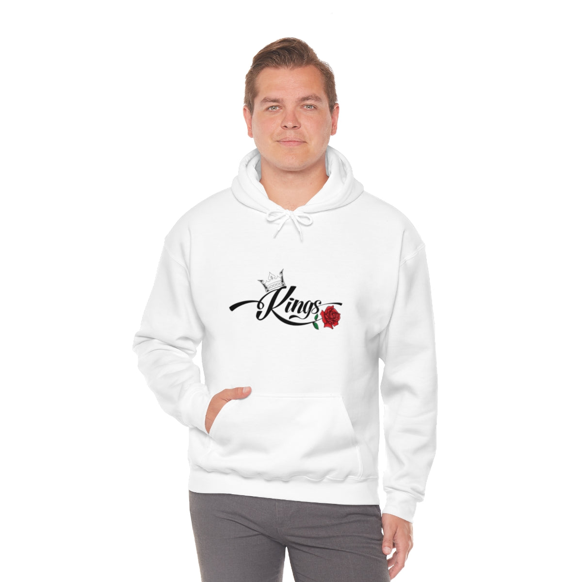 Men's King White Hoddie