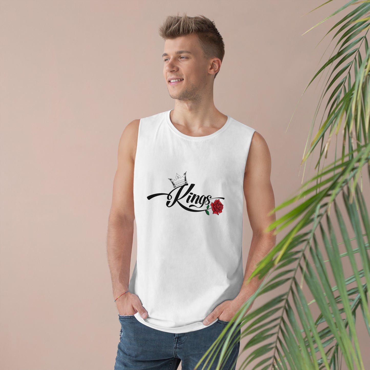 Men's King White Tank