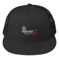 Woman's Queen Black Trucker Cap