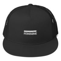 Woman's Feminine Black Trucker Cap