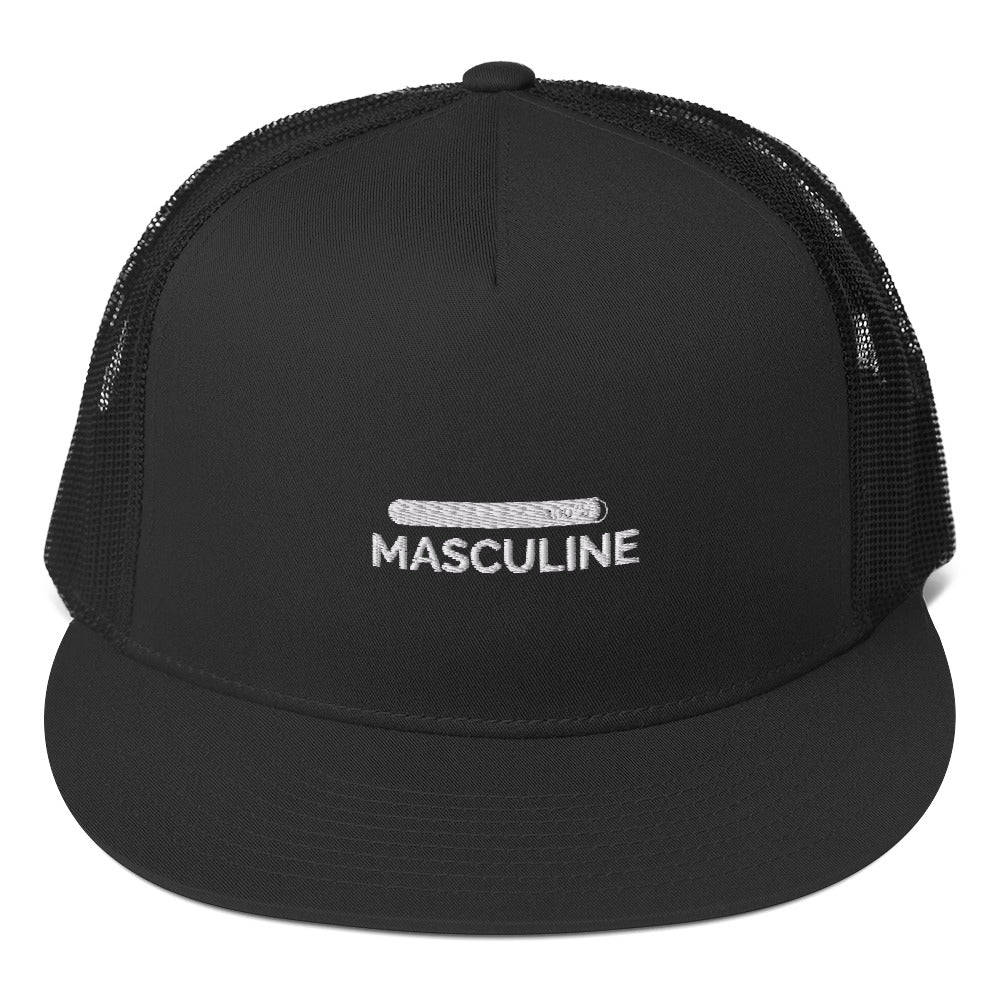 Men's Masculine Black Trucker Cap