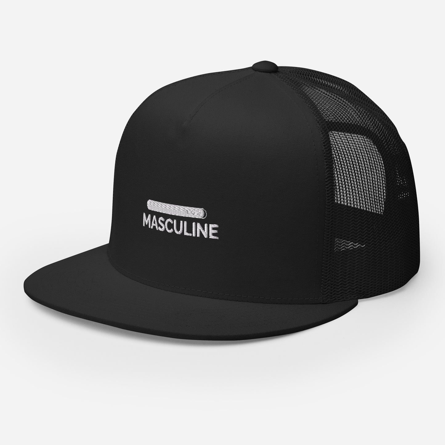 Men's Masculine Black Trucker Cap