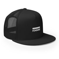 Woman's Feminine Black Trucker Cap