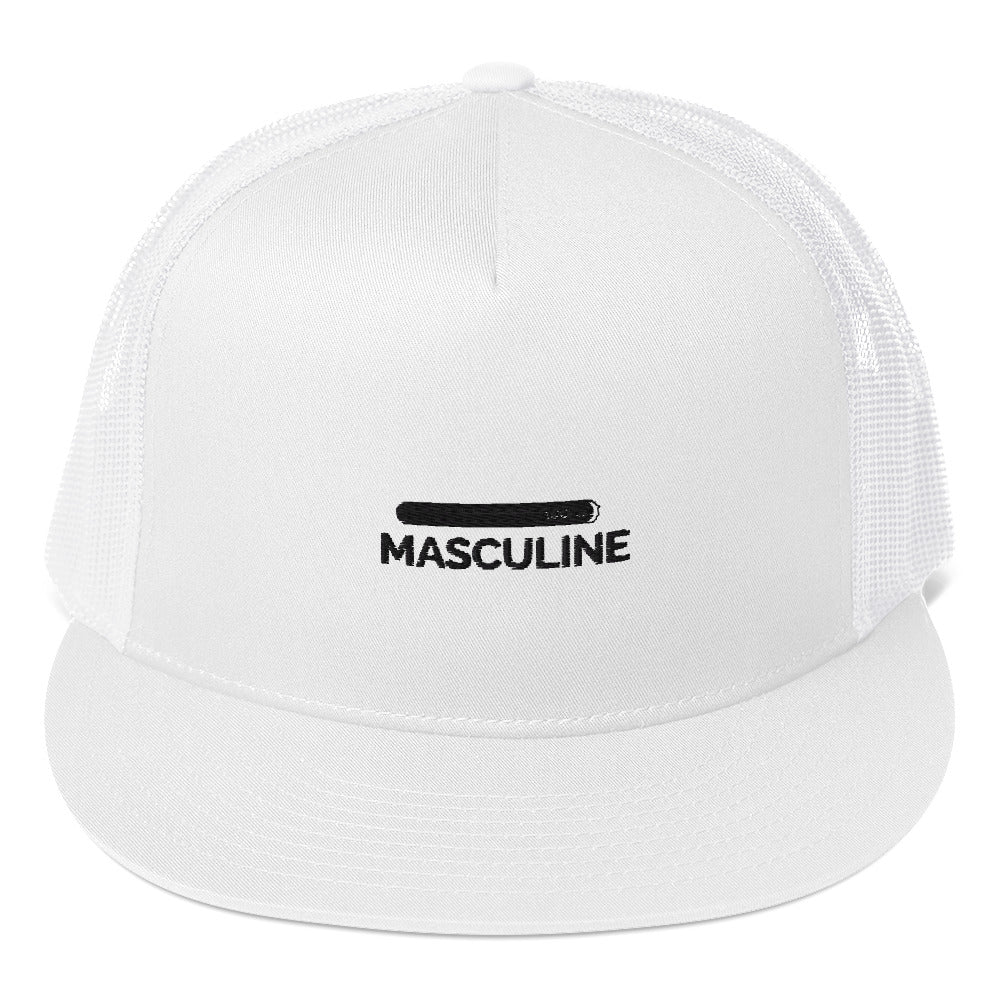 Men's Masculine White Trucker Cap