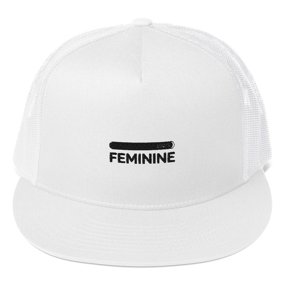 Woman's Feminine White Trucker Cap