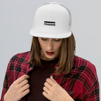 Woman's Feminine White Trucker Cap